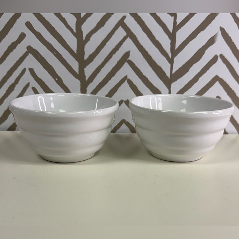 Made in Portugal for Over and Back White Ceramic Bowls Set of 2